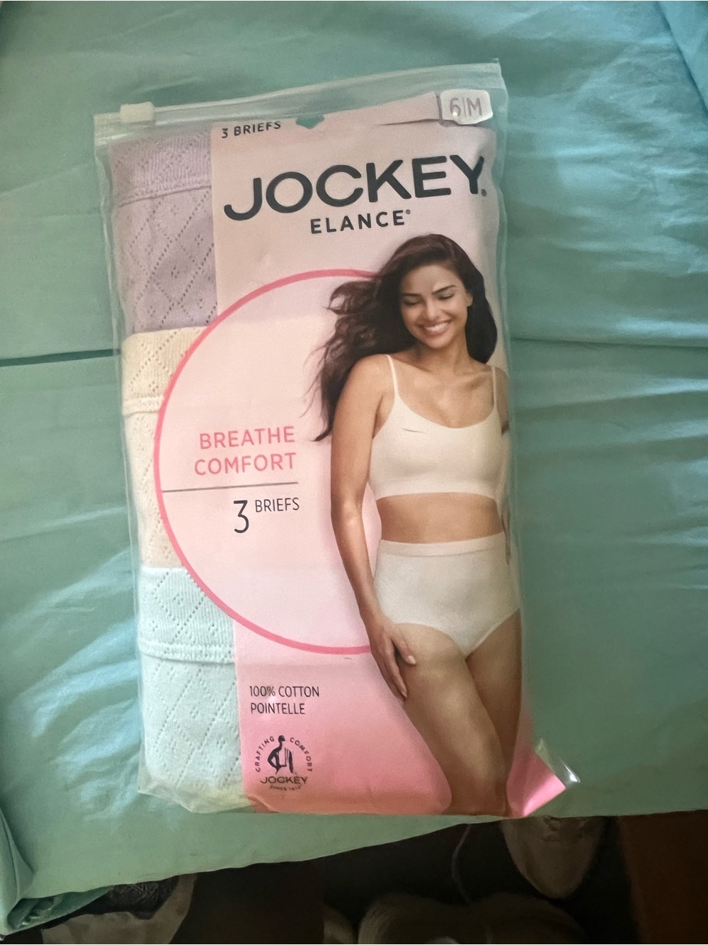 Jockey Elance 3-Pack Briefs - White & Light Purple